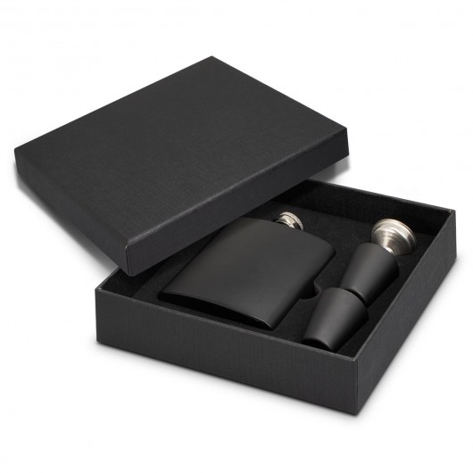Maverick Hip Flask Gift Sets Black